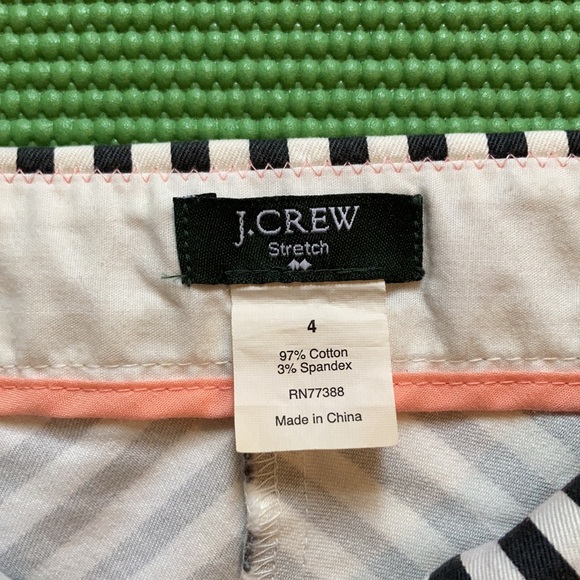 J. Crew mini skirt black & white stripes, size 4 - Picture 4 of 5